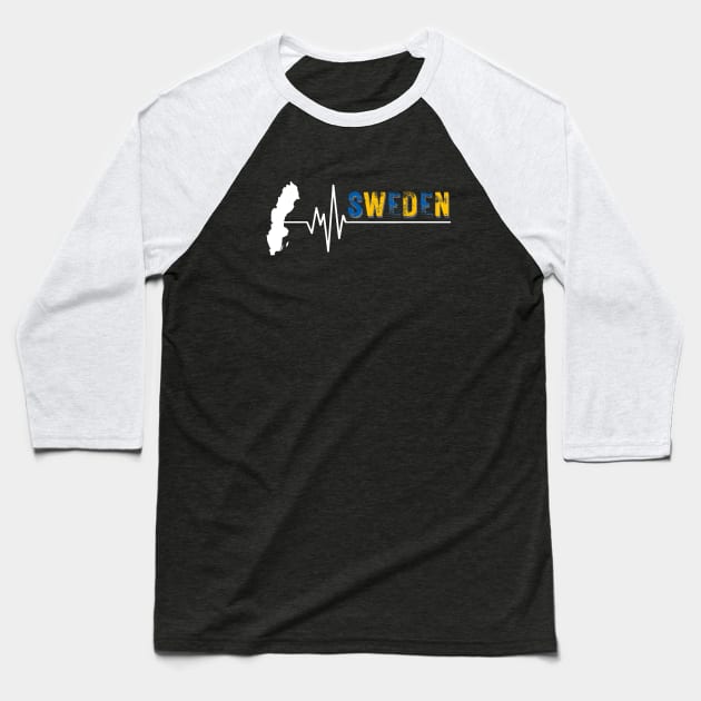 Sweden Tshirt Baseball T-Shirt by VikingHeart Designs